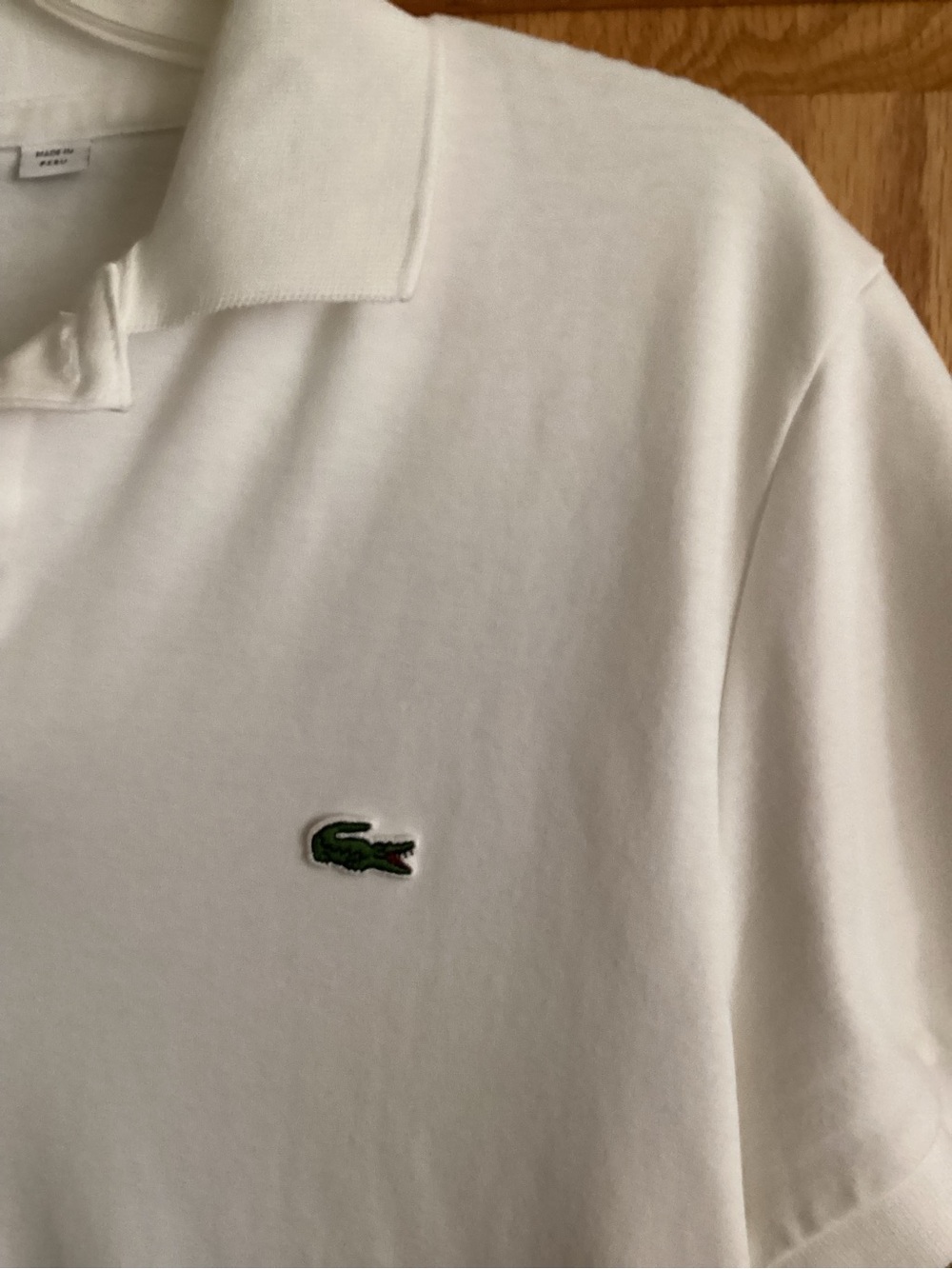 Lacoste Classic White Polo Shirt Croc Logo Misses size S - Picture 3 of 8